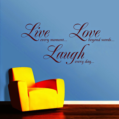 87% OFF on DeStudio Live Love Laugh Two Size Tiny Wall Sticker
