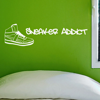 50% OFF on DeStudio Sneaker Addict Shoes Wardrobe Decal Vinyl Wall Sticker Sticker