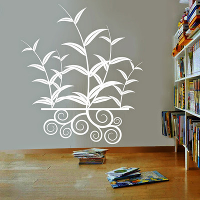 50% OFF on DeStudio DeStudio Leaves With Swirls One Wall Stickers Size JUMBO WALL STICKER Sticker