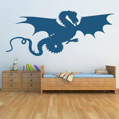 50% OFF on DeStudio DeStudio Mythical Winged Dragon Wall Stickers Size MEGA WALL STICKER Sticker