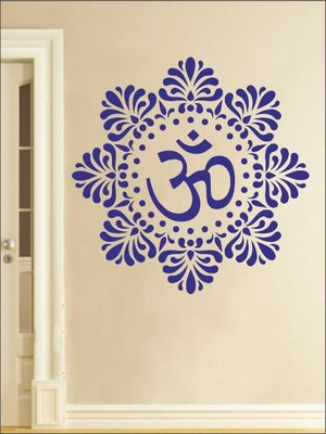 80% OFF on Wall1ders Floral Om PVC Vinyl Sticker Sticker Pack of 1