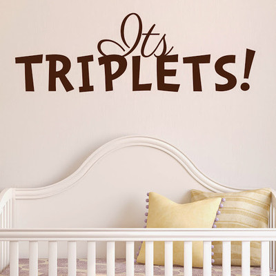 50% OFF on DeStudio Triplets Baby Bedroom Wallart Color Brown Size 150 X 60 Cms Wall Sticker