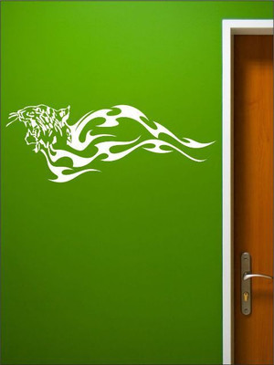 82% OFF on Wall1ders Fire Leopard PVC Vinyl Sticker Sticker Pack of 1