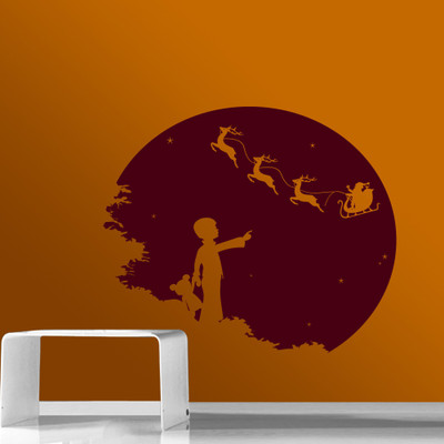 30% OFF on Creative Width Decor Christmas Night Vinyl Sticker Sticker Pack of 1