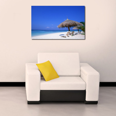 50% OFF on 999store Sea Shore Time Vinyl Home Decor PVC Wall 91 Cms x 61 Cms Paper Sticker