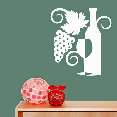 87% OFF on DeStudio Grapes N Wine One Size Tiny Wall Sticker