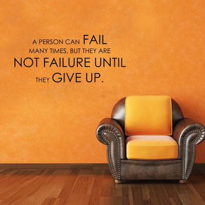 40% OFF on Creative Width Decor A Person Can Fail Vinyl Sticker Sticker Pack of 1