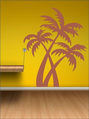 84% OFF on Wall1ders Palm Tree PVC Vinyl Sticker Sticker Pack of 1