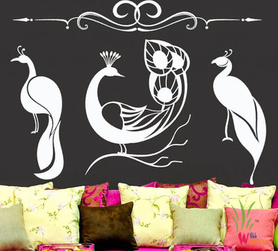 Wall Whispers Three Peacock Vinyl Sticker Wall Whispers Three Peacock Vinyl Sticker