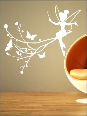 82% OFF on Wall1ders Fairy With Flies PVC Vinyl Sticker Sticker Pack of 1