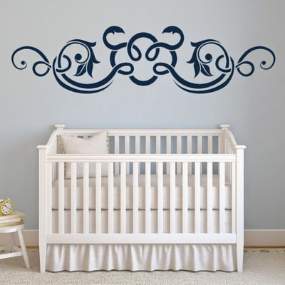 50% OFF on DeStudio Swirley Floral Heading Size Mega Wall Sticker