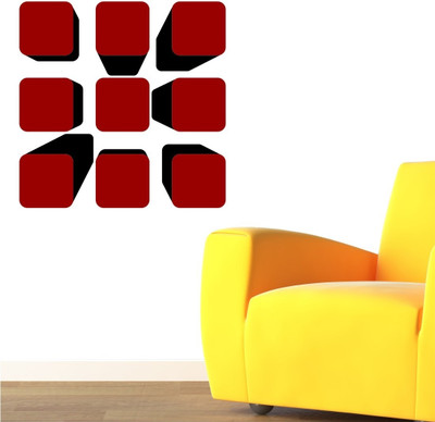 Chipakk Bold Blocks- Red Medium Pigmented Polyvinyl Films Imported Sticker