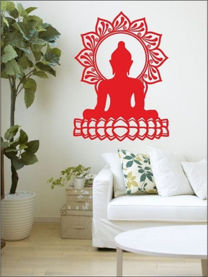 82% OFF on Wall1ders Lotus Buddha PVC Vinyl Sticker Sticker Pack of 1