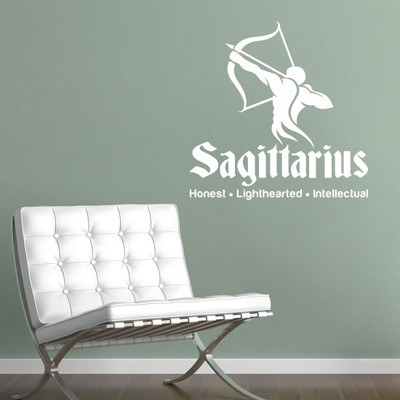 Chipakk Saggitarius Zodiac Decal - White-M Pigmented Polyvinyl Films Imported Sticker