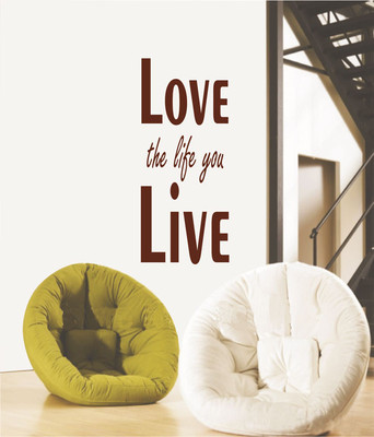 50% OFF on Ritzy Love The Life Living Room Wall Quotes Wall Decal Sticker