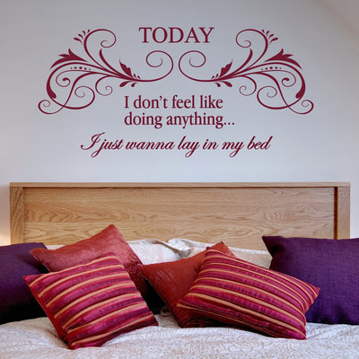 50% OFF on DeStudio Bed Music Quote Bruno Mars Lazy Fun Decal Wall Sticker Sticker