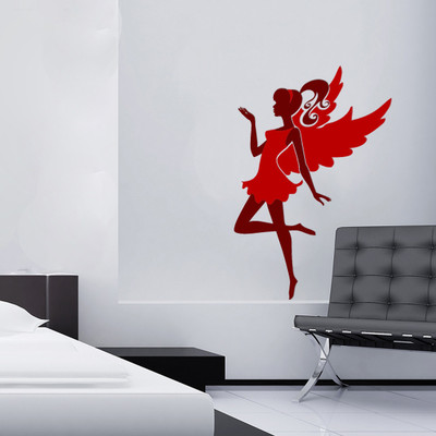 Chipakk Classy Fairy Red Wall Decal Small Pigmented Polyvinyl Films Imported Sticker
