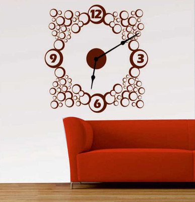 35% OFF on Ritzy Bubbles Clock Wall Decal Sticker