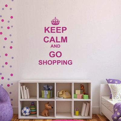 68% OFF on DeStudio DeStudio Keep Calm And Go Shopping One Wall Stickers Size SMALL WALL STICKER Sticker