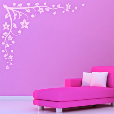 50% OFF on DeStudio Decorative Corner Floral One Size Giant WALL STICKER Sticker