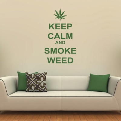 87% OFF on DeStudio Keep Calm And Smoke Size Tiny Wall Sticker