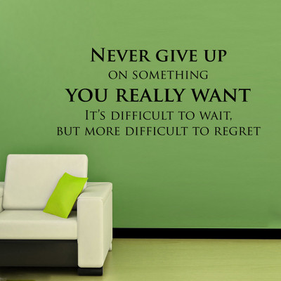 40% OFF on Creative Width Decor Never Give Up Vinyl Sticker Sticker Pack of 1