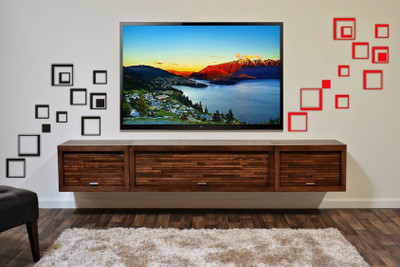 85% OFF on DeStudio 12 Black 12 Red Square 3D Acrylic Sticker Pack of 24