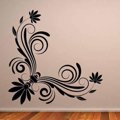 50% OFF on DeStudio Floral Corner One Size Giant WALL STICKER Sticker