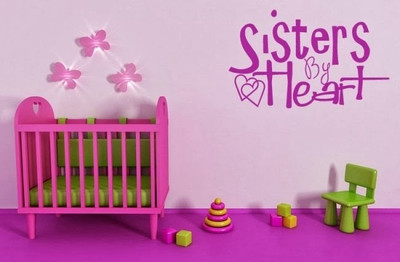 66% OFF on DeStudio DeStudio Sisters By Heart One Wall Stickers Size SMALL WALL STICKER Sticker