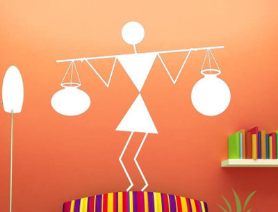 41% OFF on Vitin Enterprises Lady carrying pots white color wall decal Self-adhesive Sticker Pack of 1