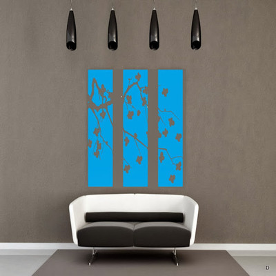 58% OFF on DeStudio Cherry Blossom Panel Color Blue Size 60cms X 60 Cms Wall Sticker