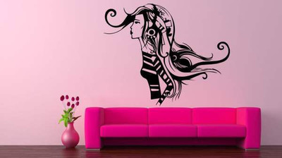 25% OFF on Hoopoe Decor Girl in Fashion Wall Sticker Pack of 1