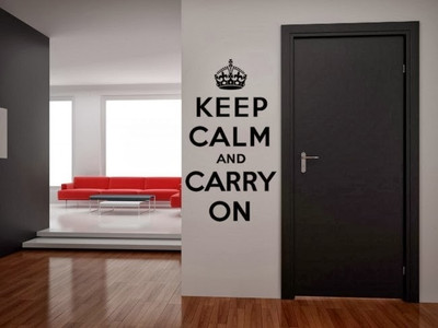 44% OFF on DeStudio Keep Calm And Carry On One Size Tiny Wall Sticker