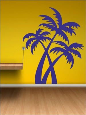 84% OFF on Wall1ders Palm Tree PVC Vinyl Sticker Sticker Pack of 1
