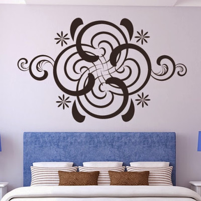 50% OFF on DeStudio Floral Swirl Decorative One Size Giant WALL STICKER Sticker