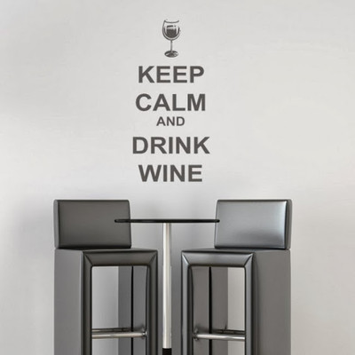 50% OFF on DeStudio DeStudio Keep Calm And Drink Wine One Wall Stickers Size MEGA WALL STICKER Sticker