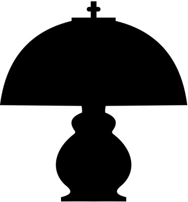Chipakk Lamp 3 - Black Wall Decal Medium Pigmented Polyvinyl Films Imported Sticker