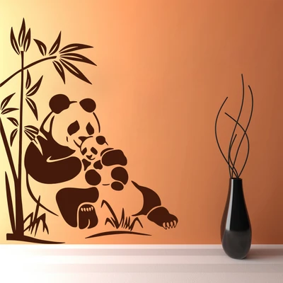 47% OFF on D��cor Kafe Decal Style Panda Wall Art Medium Size-16*20 Inch Wall Sticker Sticker Pack of 1