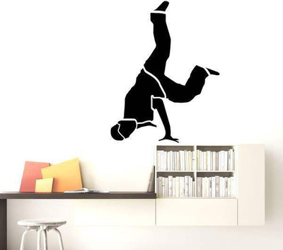 45% OFF on Hoopoe Decor Man dancing with hands Wall Sticker Pack of 1