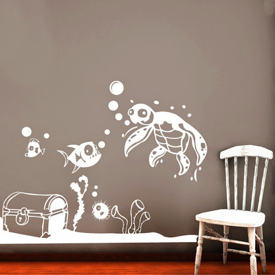 50% OFF on DeStudio DeStudio Under Water World New One Wall Stickers Size MEDIUM WALL STICKER Sticker