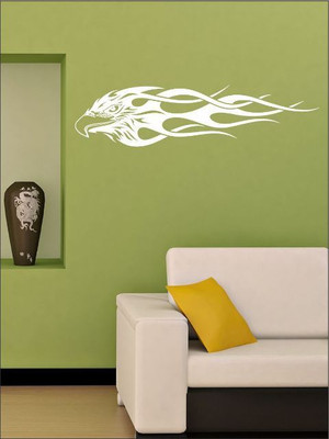 84% OFF on Wall1ders Fire Eagle Head PVC Vinyl Sticker Sticker Pack of 1