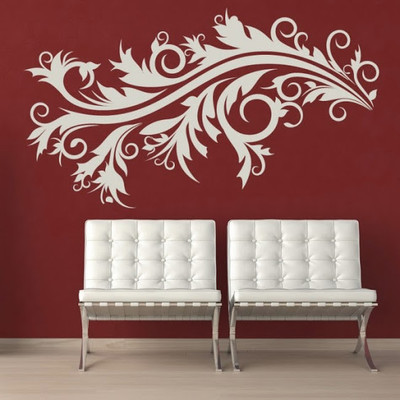 50% OFF on DeStudio Floral Leaves Decorative One Size Giant WALL STICKER Sticker