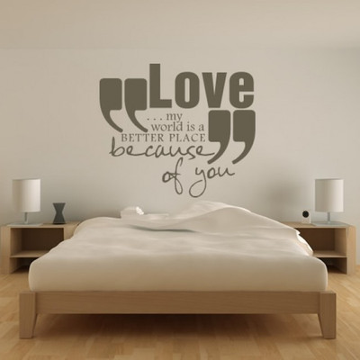 50% OFF on Ritzy Better Place Bed Room Wall Quote Wall Decal Sticker