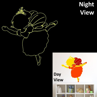 Chipakk Ballerina Fairy Wall Decal Glow In The Dark Pigmented Polyvinyl Films Imported Sticker