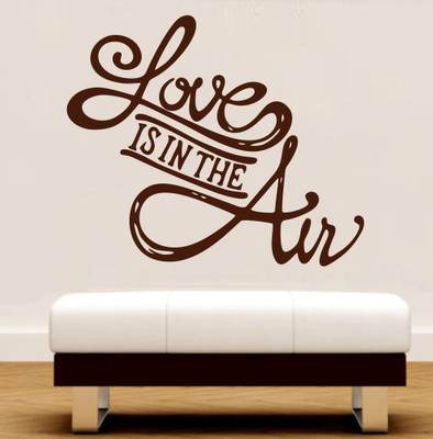 82% OFF on D��cor Kafe Decal Style Love is in The Air Wall Art Large Size-25*21 Inch Wall Sticker Sticker Pack of 1