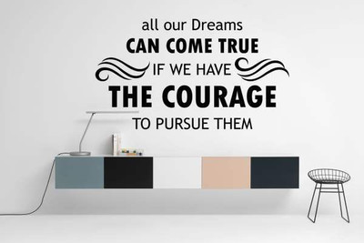 42% OFF on Hoopoe Decor All our dreams can come true Wall Sticker Pack of 1