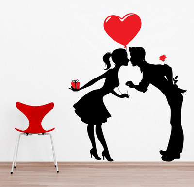 Decor Kafe Decal Style Love Buds Lagre Size-21*26 Inch Vinyl Film Sticker (Pack Of 1)