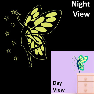 Chipakk Butterfly Fairy Wall Decal Glow In The Dark Pigmented Polyvinyl Films Imported Sticker Chipakk Butterfly Fairy Wall Decal Glow In The Dark Pigmented Polyvinyl Films Imported Sticker