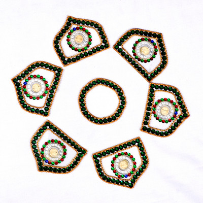 58% OFF on Amba Handicraft Green Mahel Rangoli Acrylic Sheet Sticker