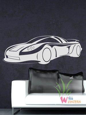 54% OFF on Wall Whispers Race Car Vinyl Sticker